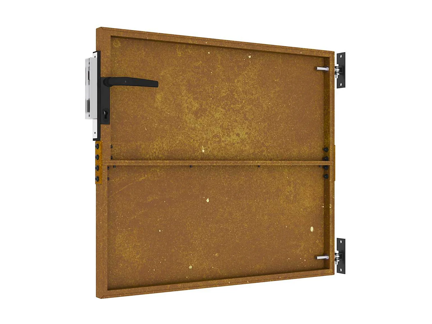 Cancello da giardino 85x100 cm in acciaio corten