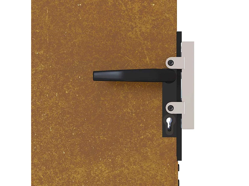 Cancello da giardino 85x100 cm in acciaio corten