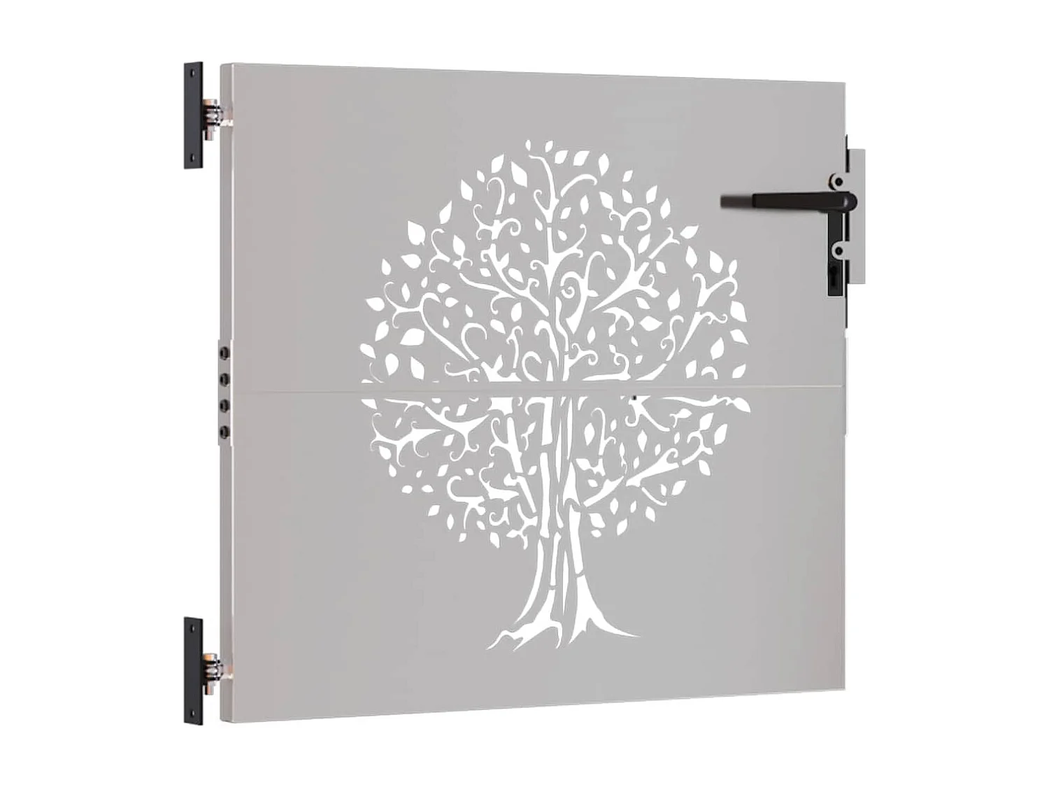 Cancello da giardino 85x100 cm in acciaio corten design albero