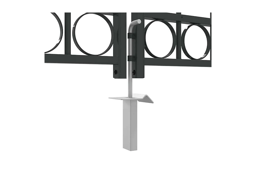 Portail de clôture Autre Gris 300 x 125 cm Acier