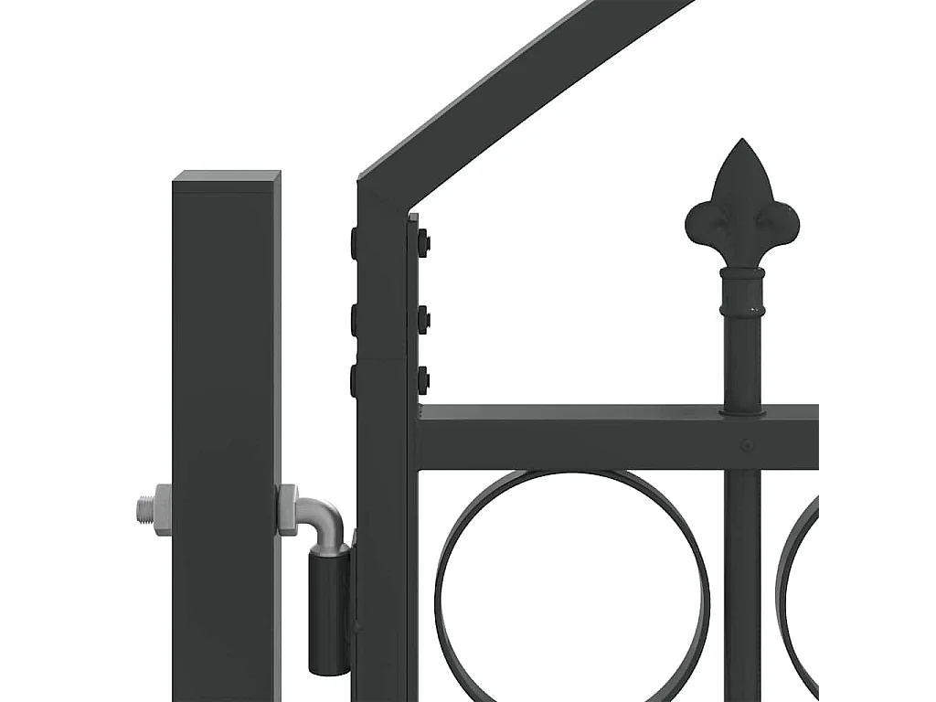 Portail de clôture Autre Gris 300 x 125 cm Acier