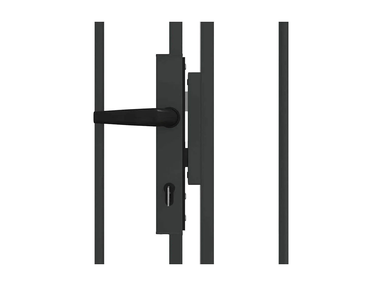 Portail de clôture Autre Gris 300 x 125 cm Acier