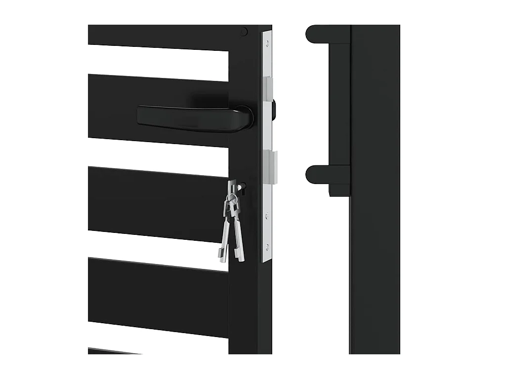 Portail de jardin verrouillable noir 100x150 cm aluminium