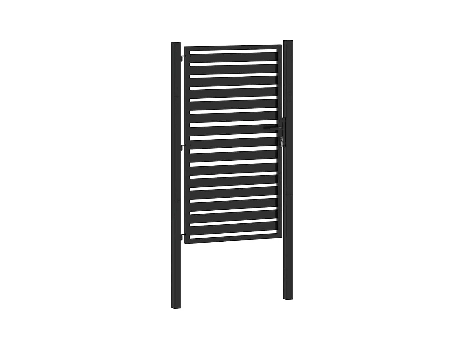 Zwarte afsluitbare tuinpoort 100x150 cm aluminium