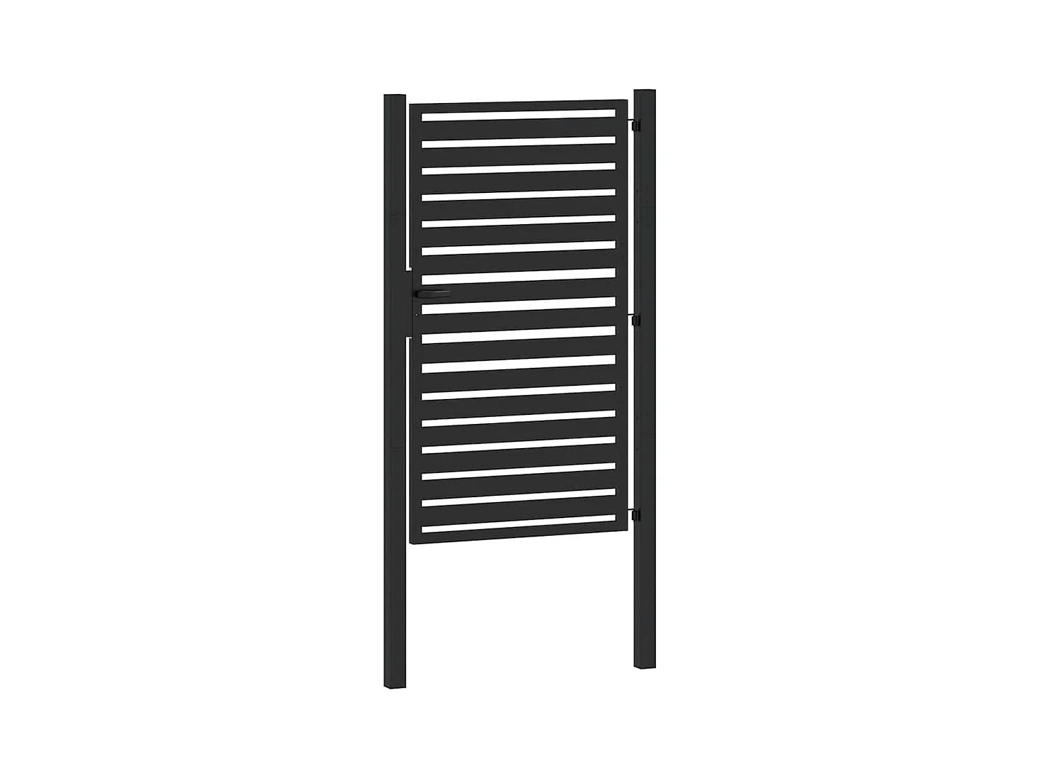 Zwarte afsluitbare tuinpoort 100x150 cm aluminium