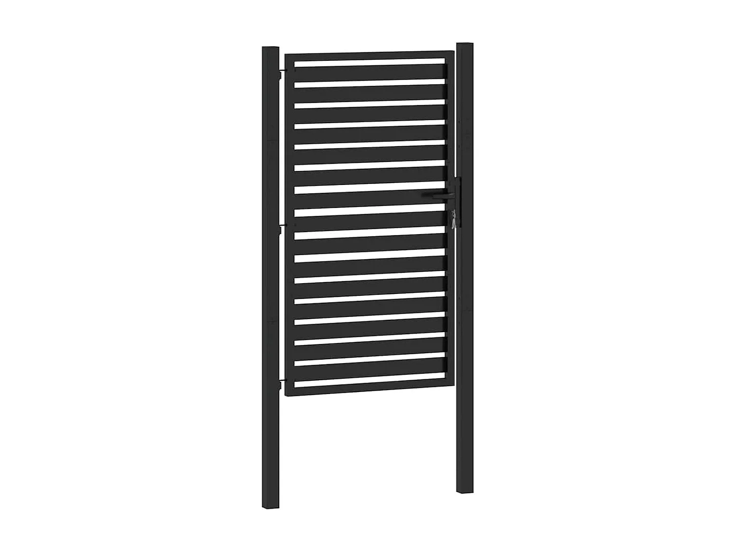 Portail de jardin verrouillable noir 100x150 cm aluminium