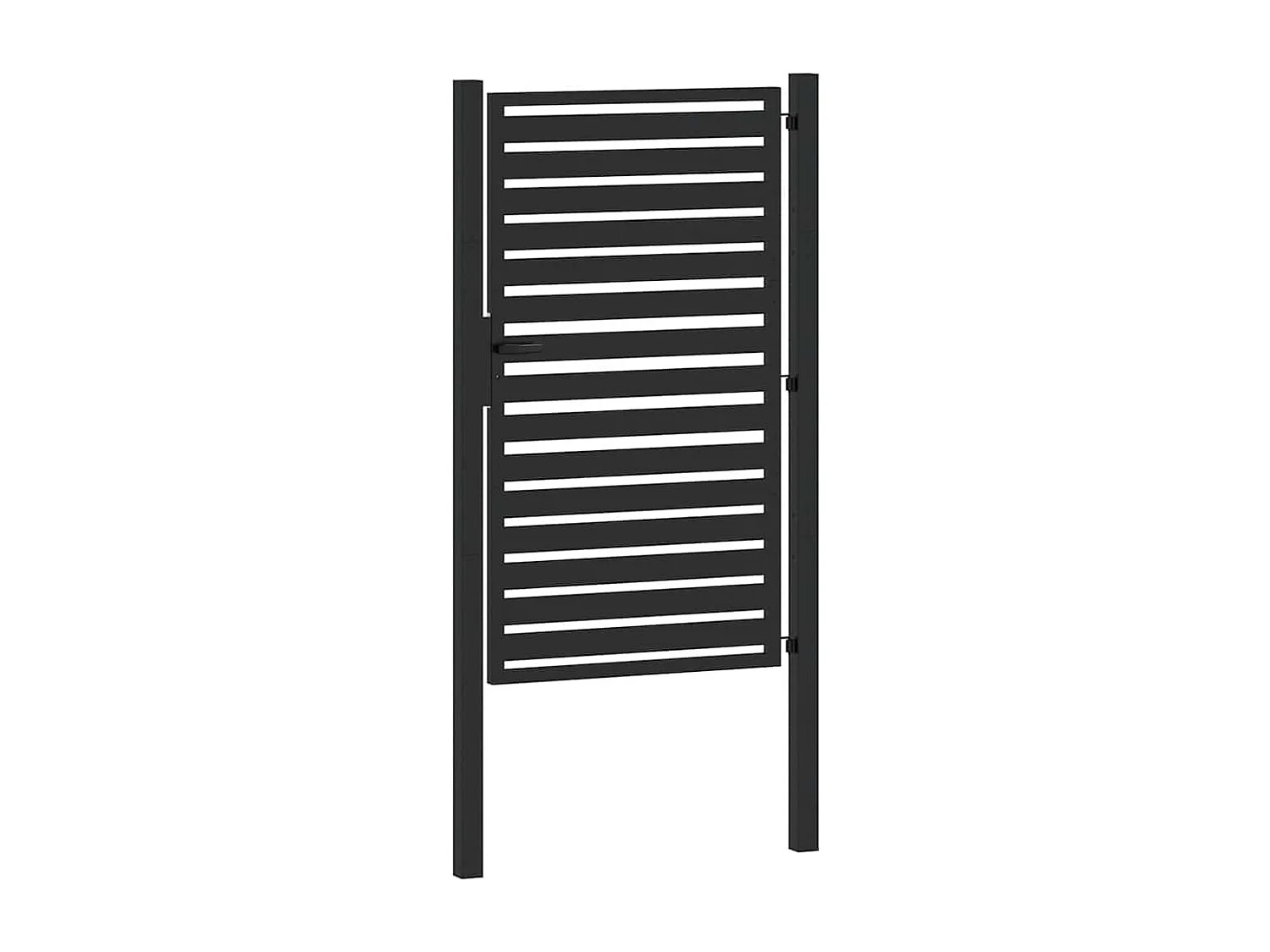 Portail de jardin verrouillable noir 100x150 cm aluminium