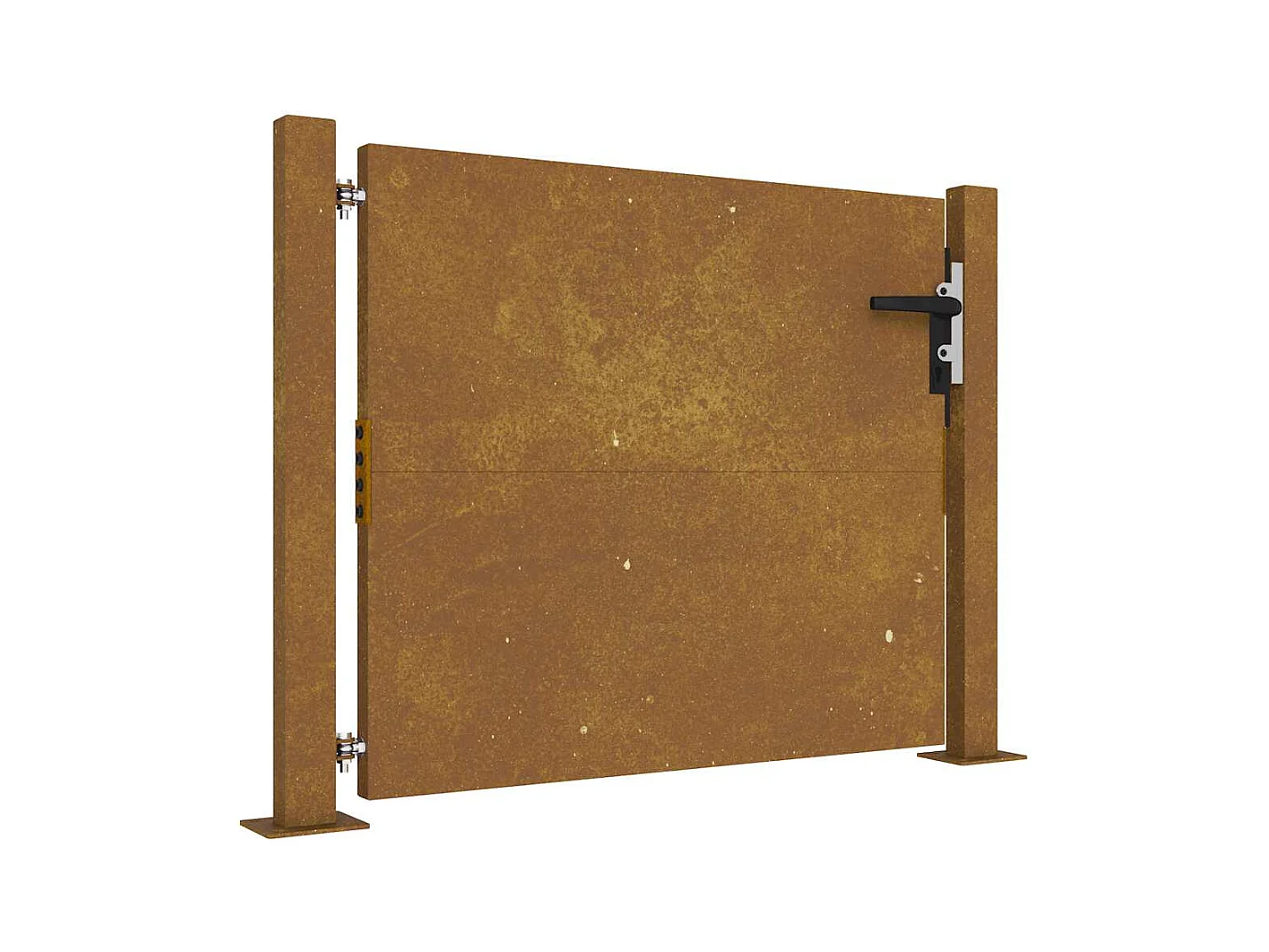 Puerta de jardín de acero corten de 105 x 105 cm.