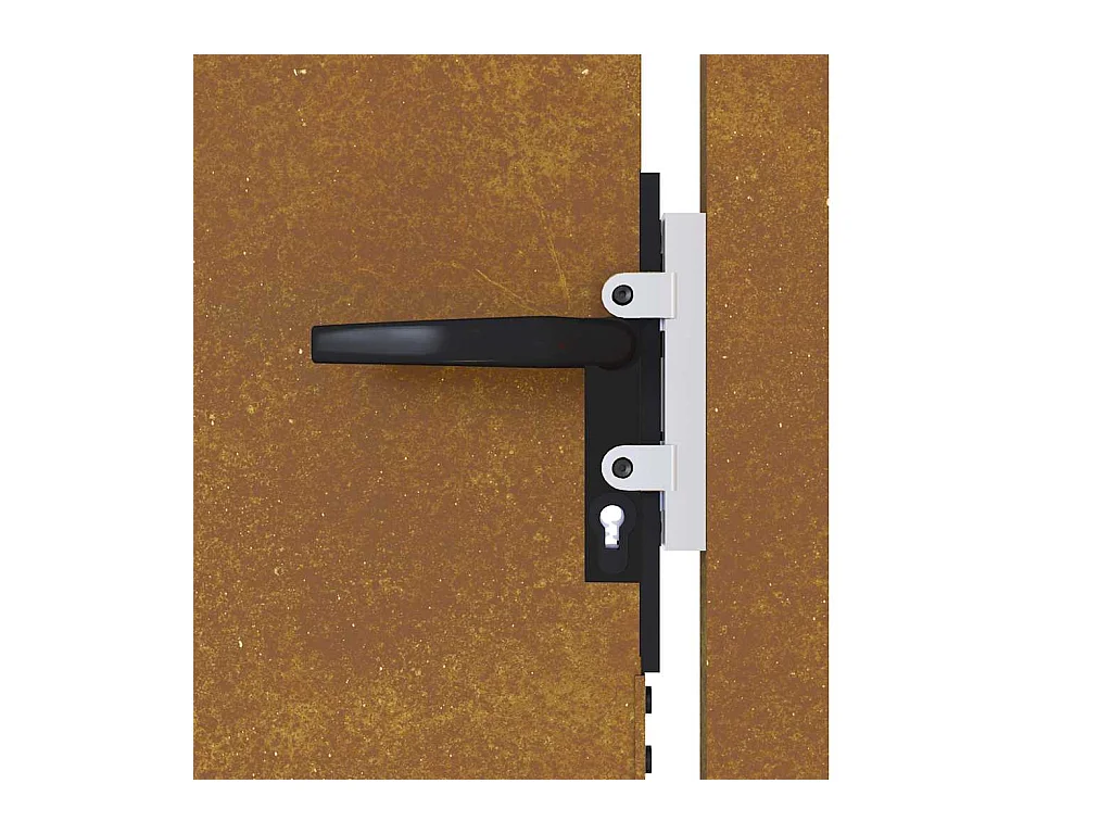 Portail de jardin 105x105 cm acier corten