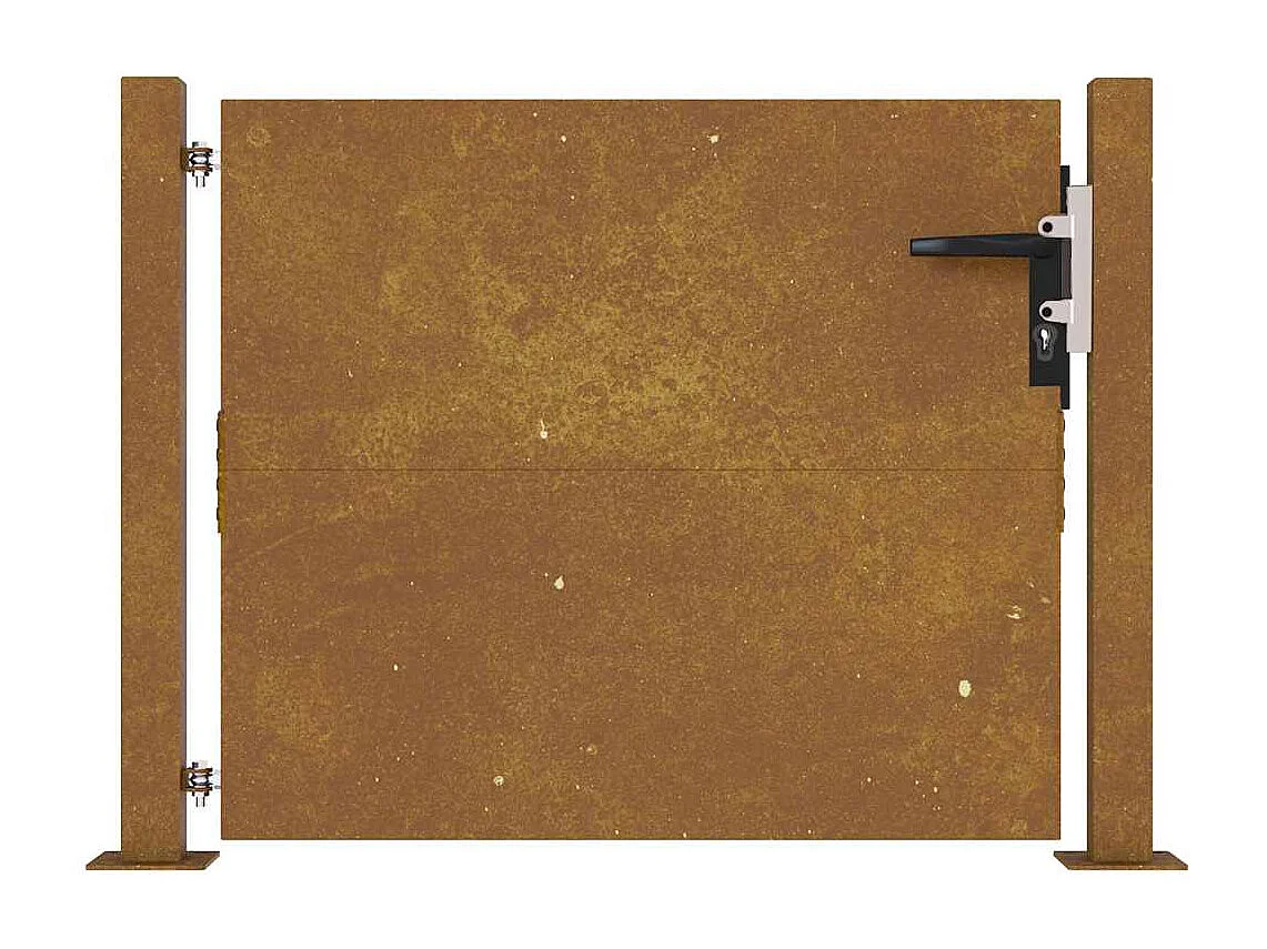 Portail de jardin 105x105 cm acier corten