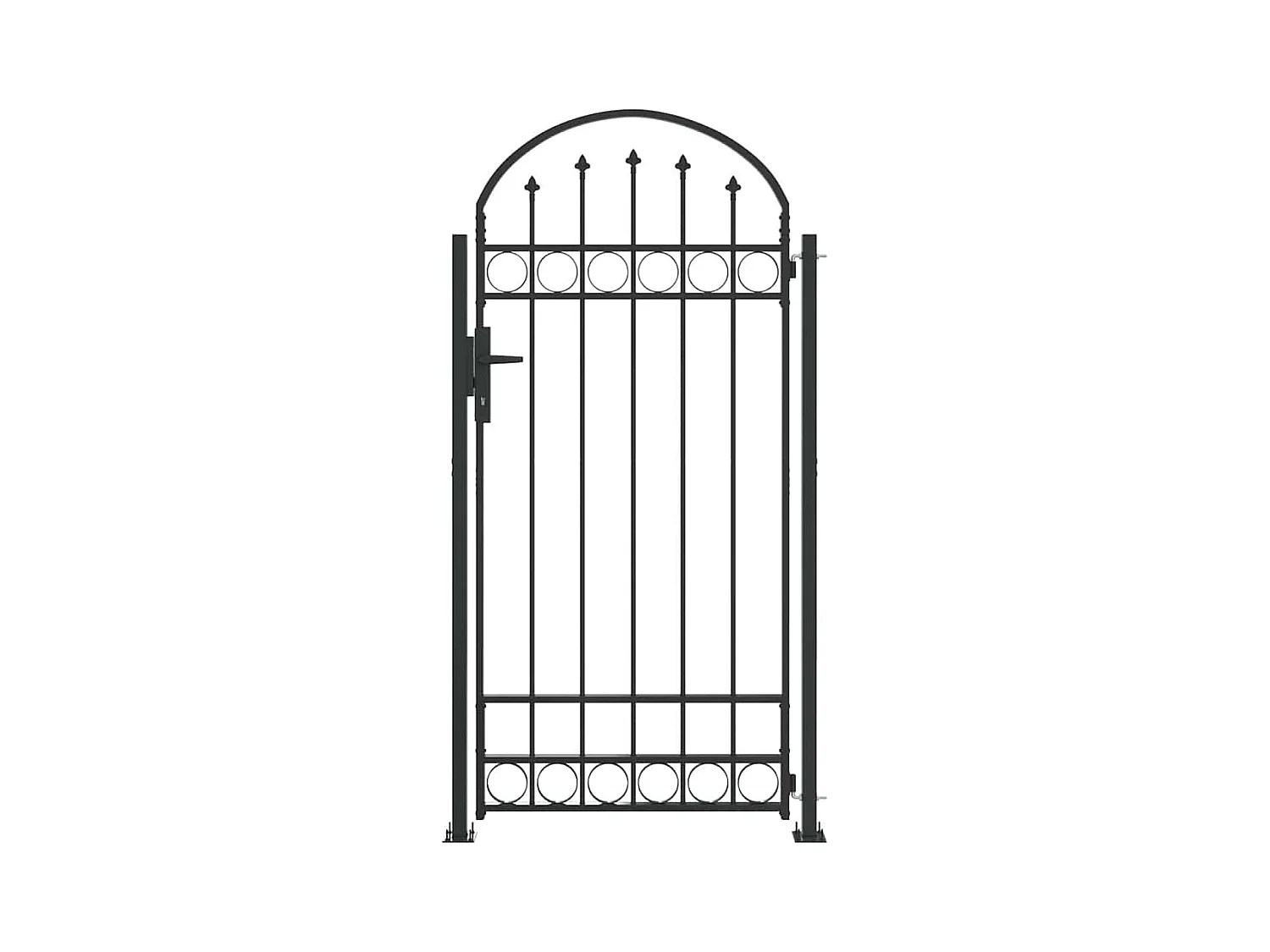 Puerta de valla gris de acero de 102 x 200 cm