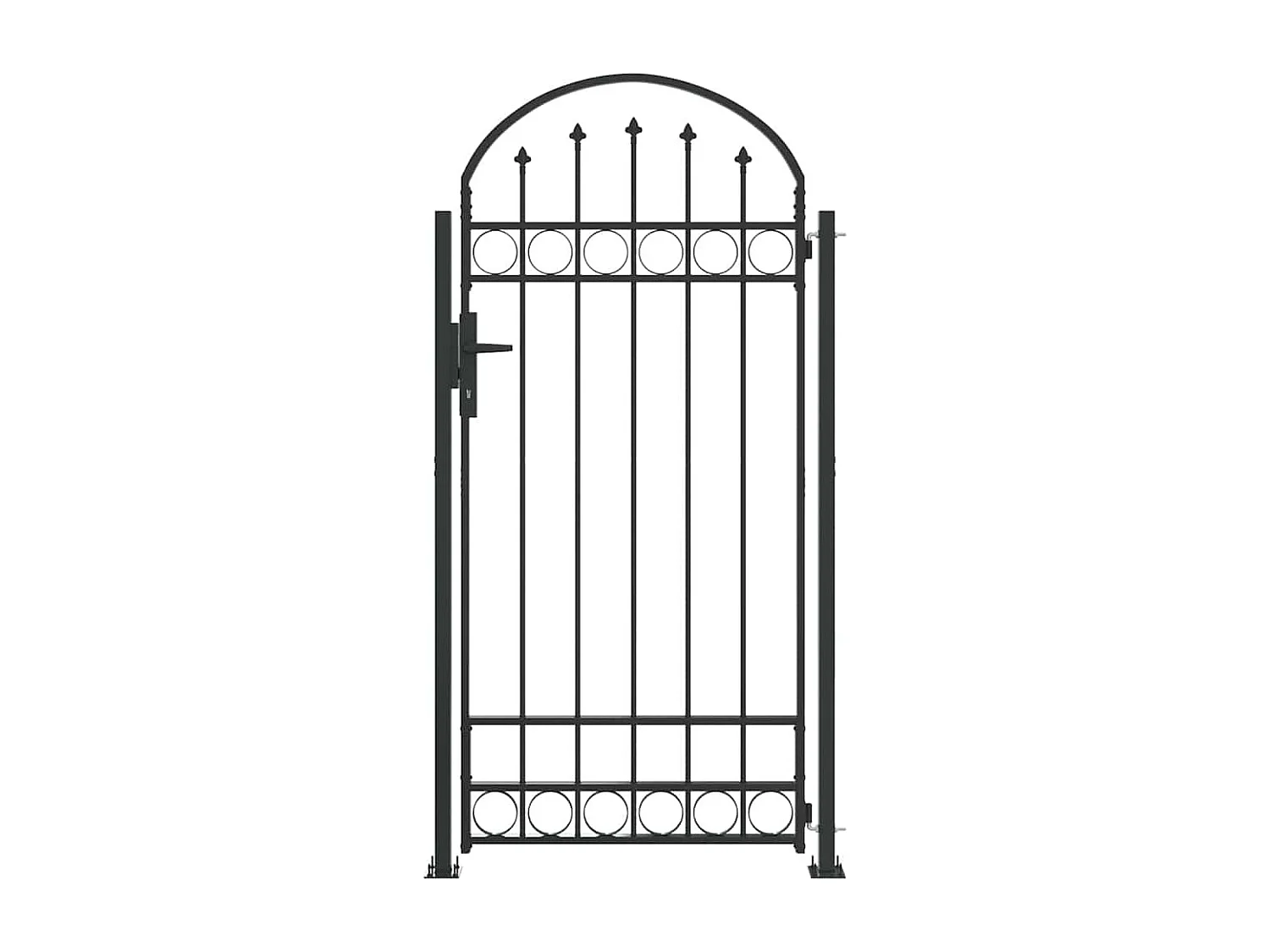 Grijze hekpoort 102 x 200 cm staal