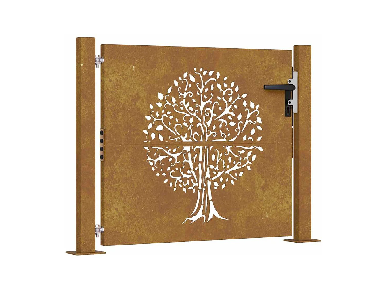 Tuinpoort 105x80 cm cortenstaal boomdesign