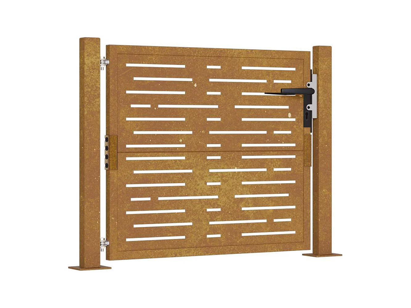 Puerta de jardín 105x105 cm acero corten diseño cuadrado