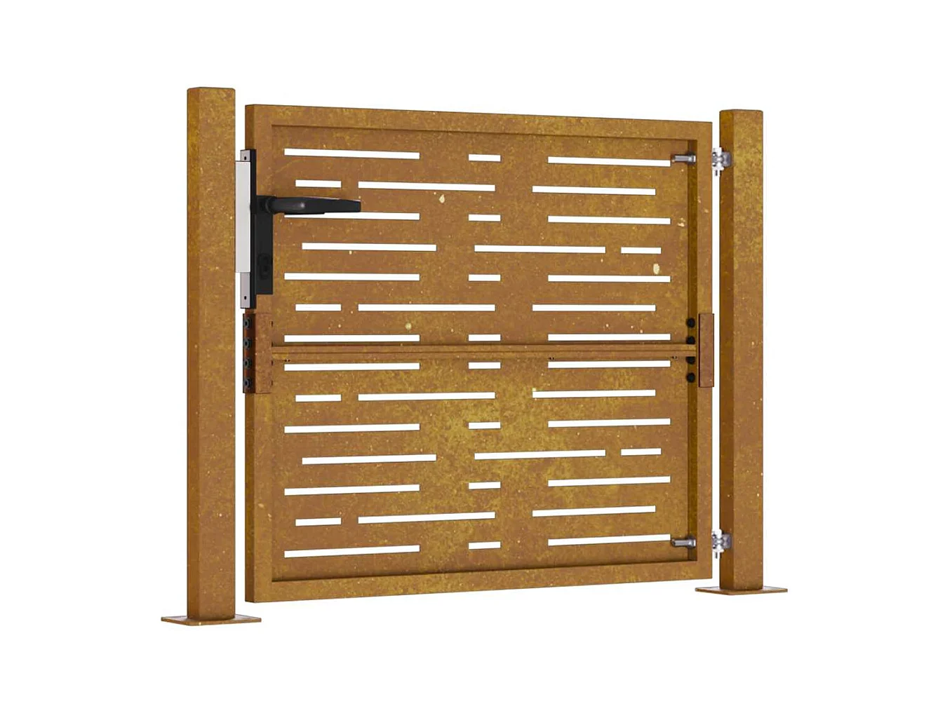 Puerta de jardín 105x105 cm acero corten diseño cuadrado