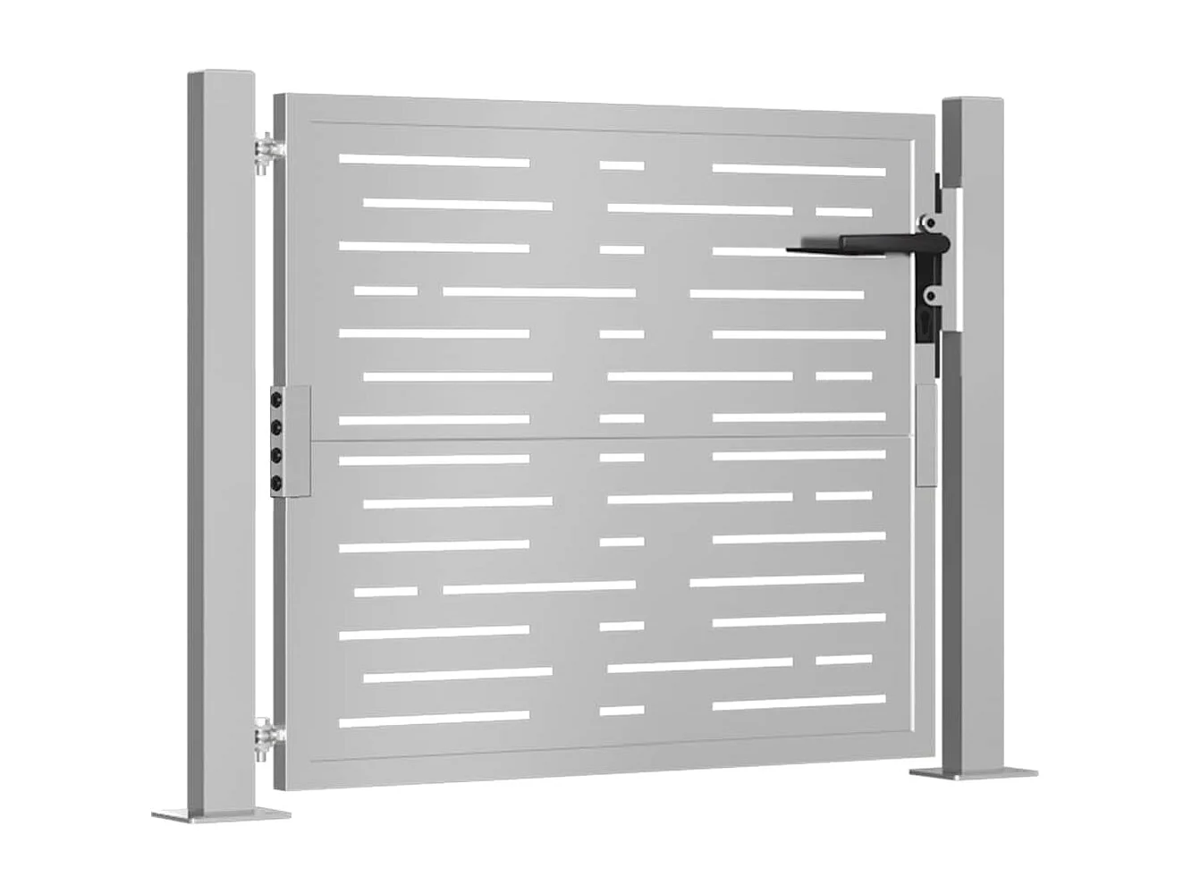 Cancello da giardino 105x105 cm in acciaio corten design quadrato