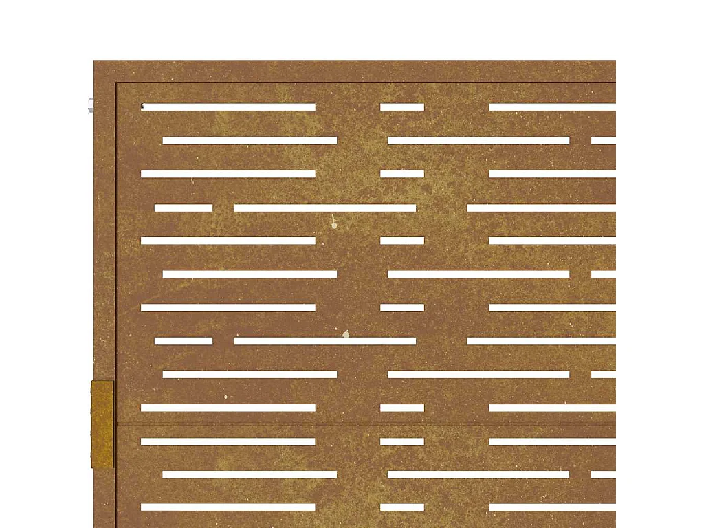 Cancello da giardino 105x105 cm in acciaio corten design quadrato