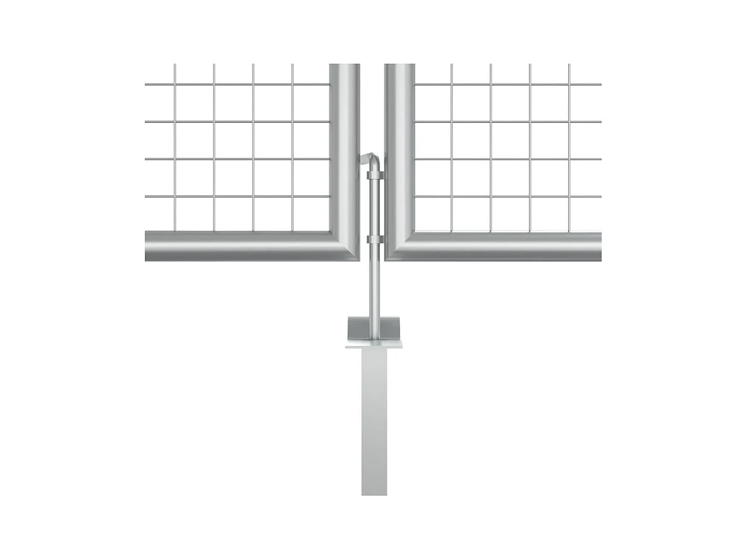 Gartentor aus verzinktem Stahl 415 x 125 cm Silber
