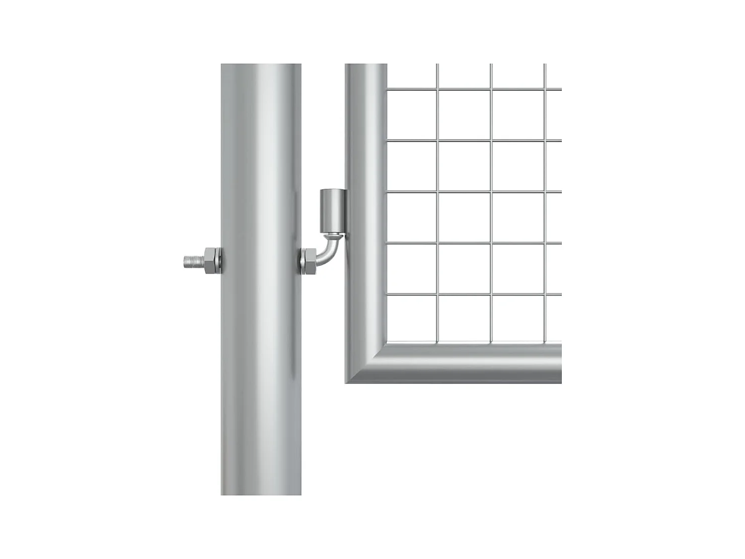 Gartentor aus verzinktem Stahl 415 x 125 cm Silber