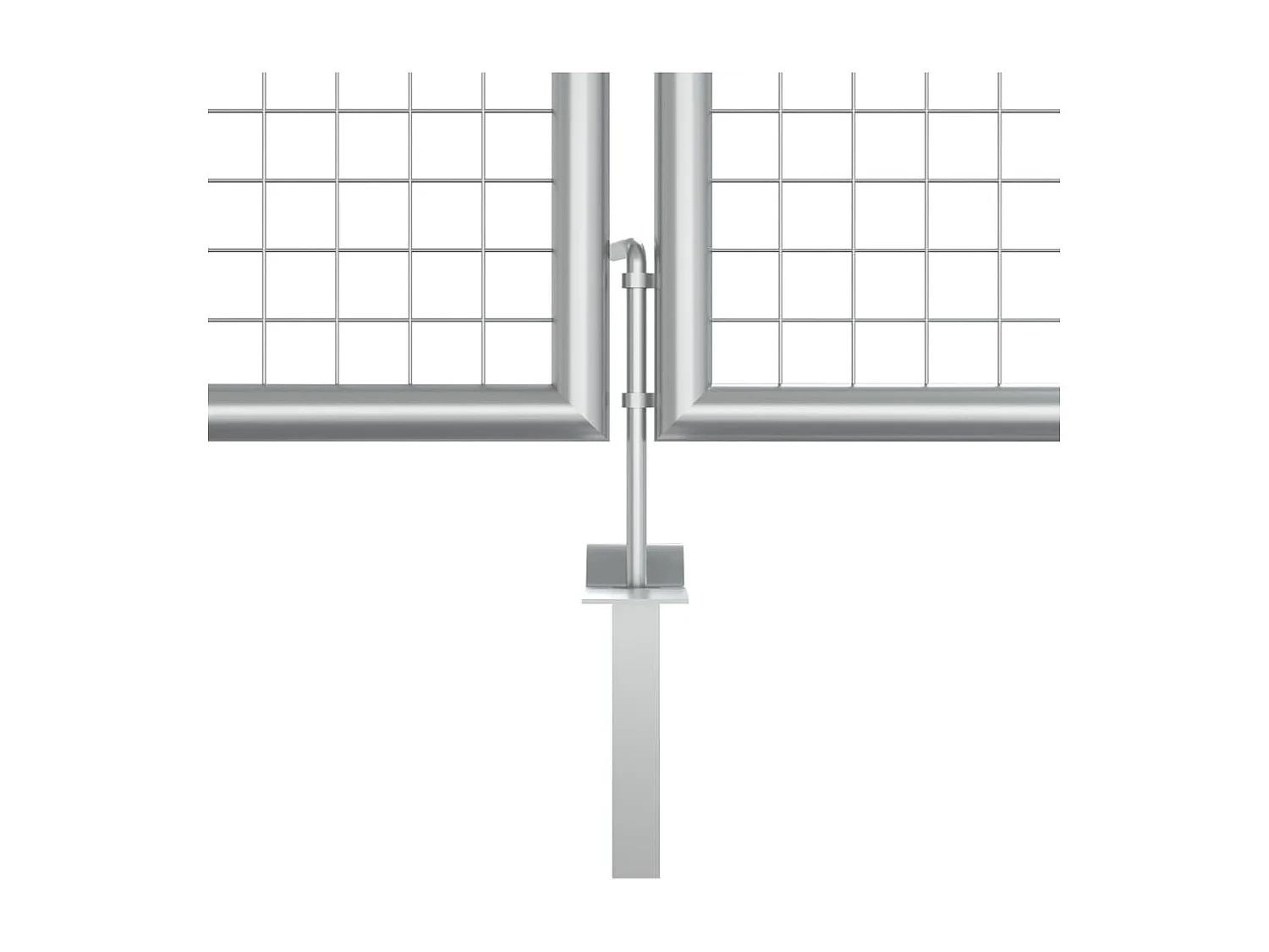 Portail de jardin en acier galvanisé 415 x 125 cm Argent