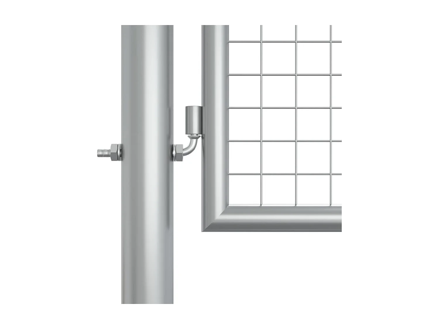 Portail de jardin en acier galvanisé 415 x 125 cm Argent