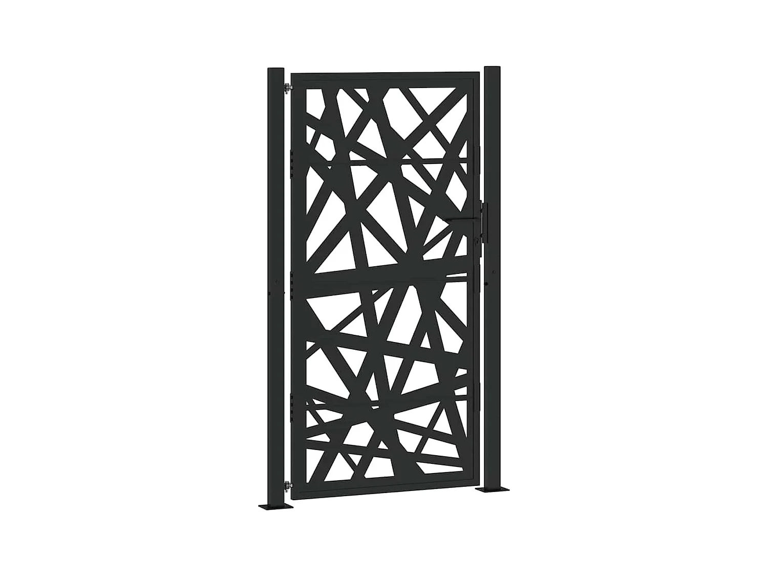 Puerta de jardín negra 105x180 cm acero diseño ligero