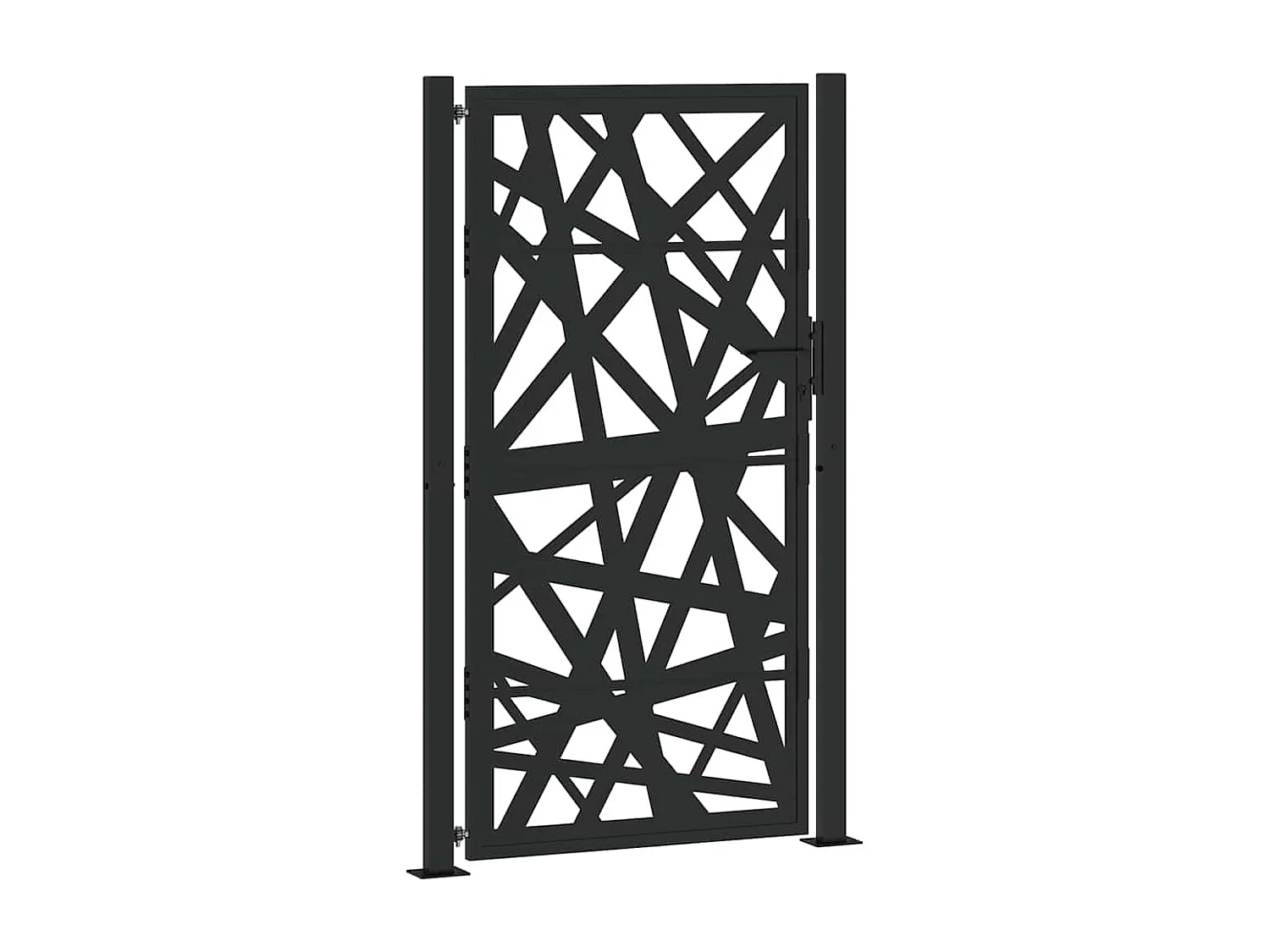 Puerta de jardín negra 105x180 cm acero diseño ligero