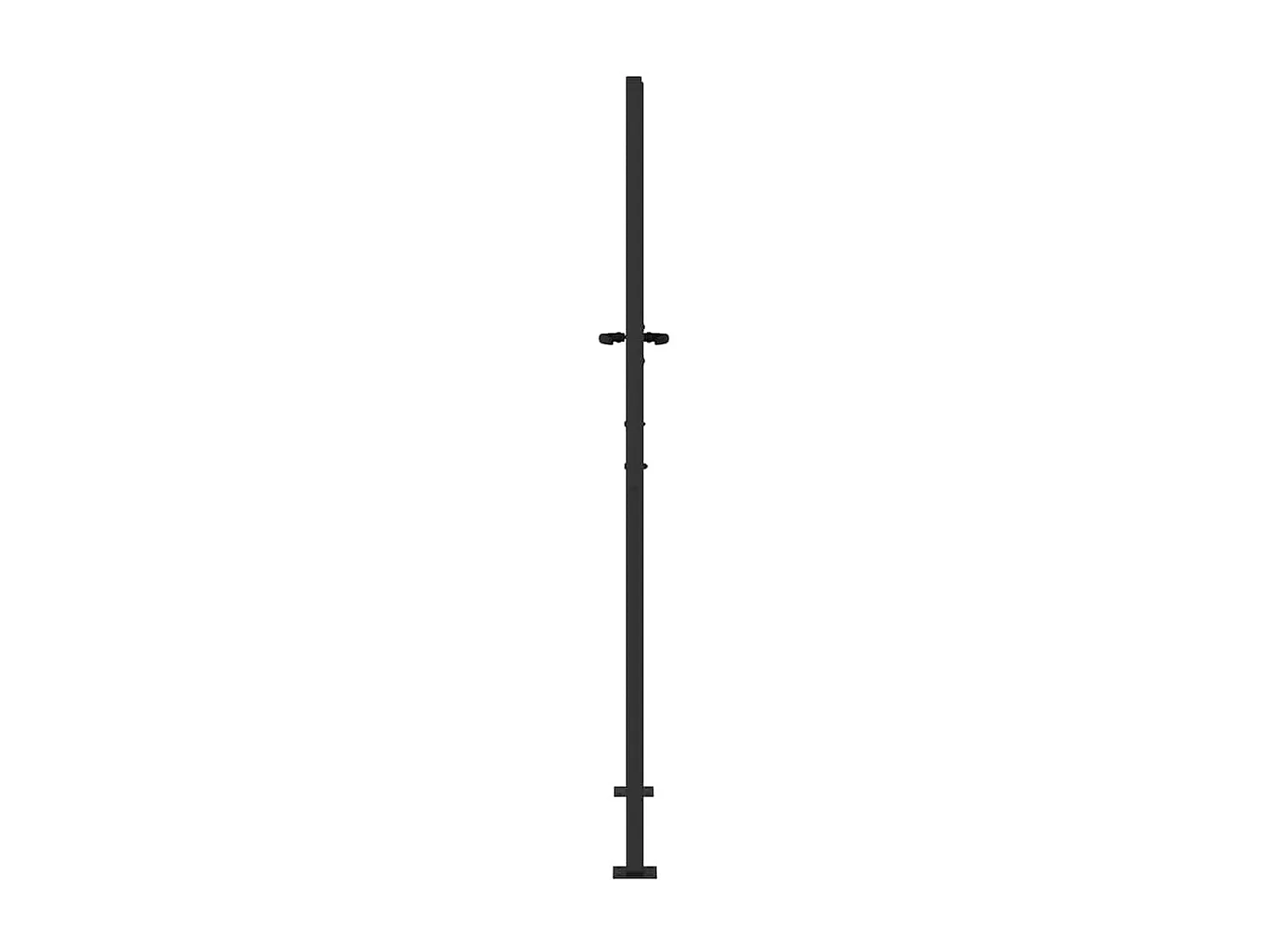 Schwarzes Gartentor 105 x 175 cm, pulverbeschichteter Stahl