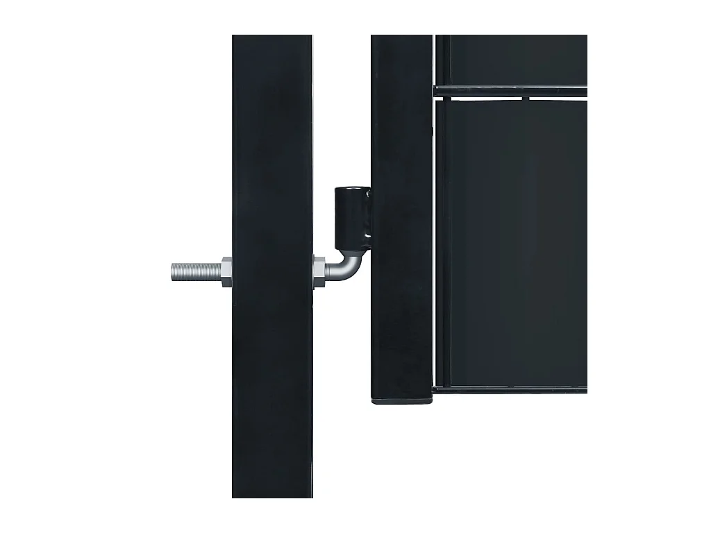 PVC en stalen hekpoort 100x81 cm Antraciet