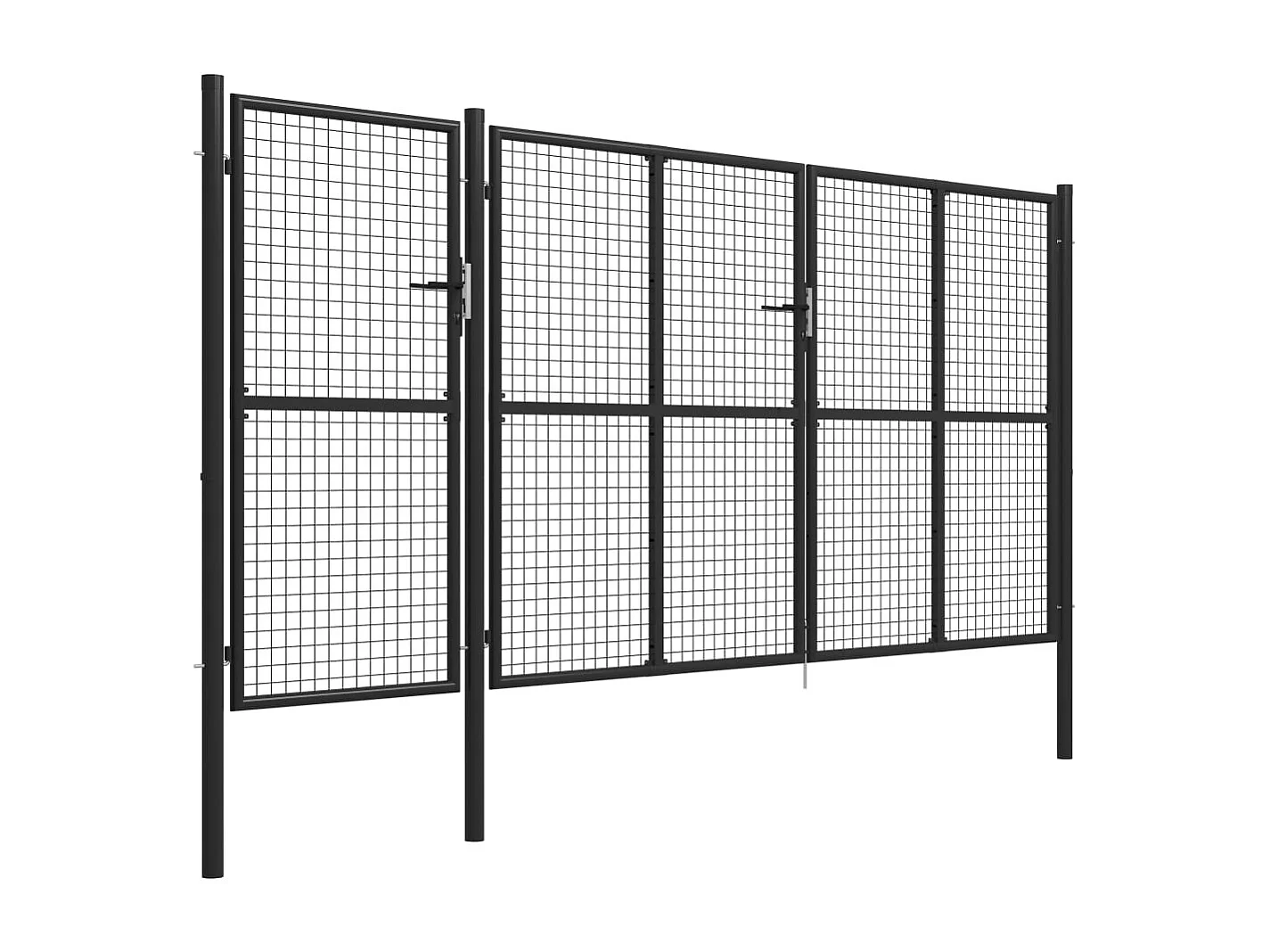 Tuinpoort Staal 400 x 150 cm Antraciet