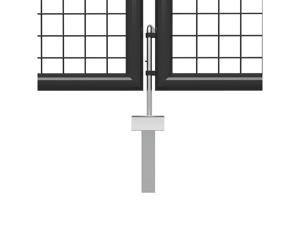 Tuinpoort Staal 400 x 150 cm Antraciet