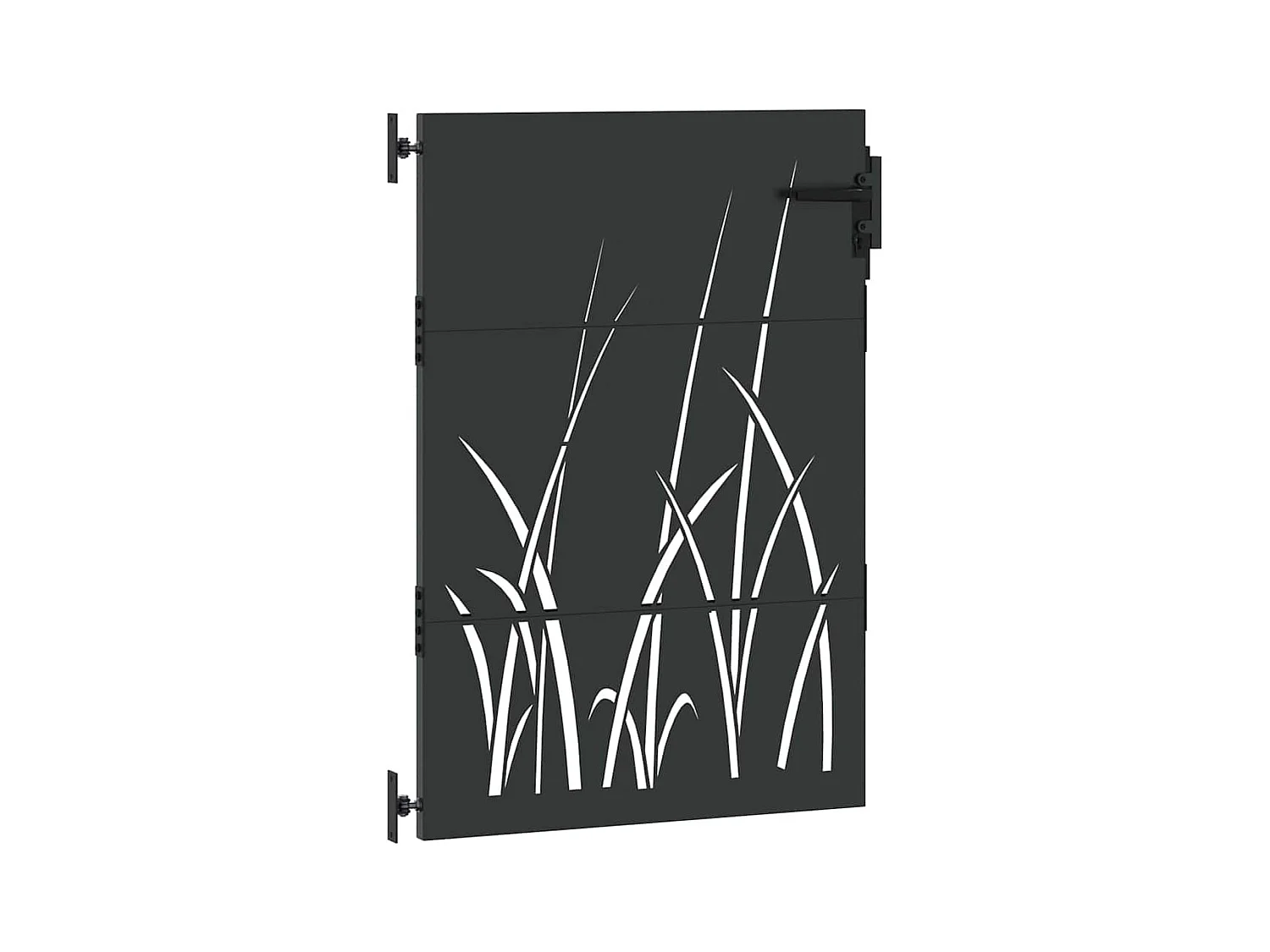 Zwarte tuinpoort 105 x 150 cm gepoedercoat staal