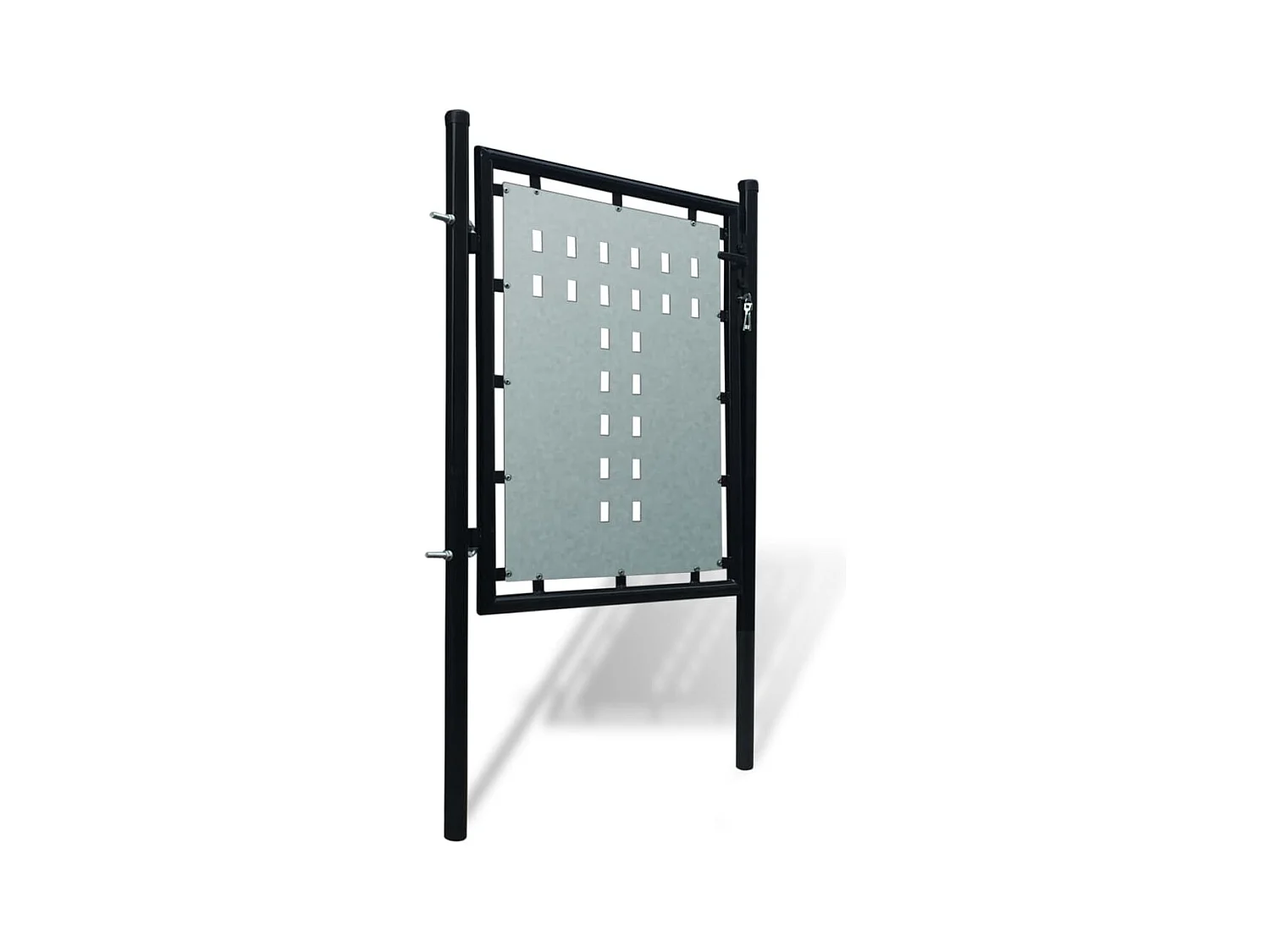 Puerta de valla simple negra 100x150 cm