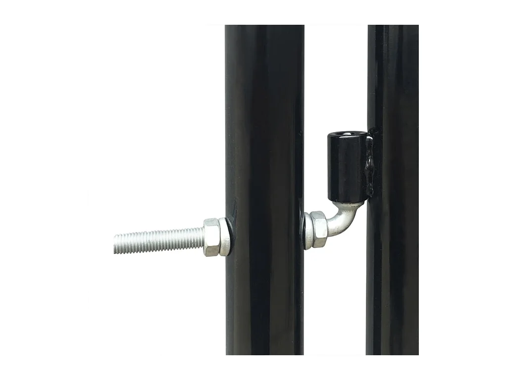 Puerta de valla simple negra 100x150 cm