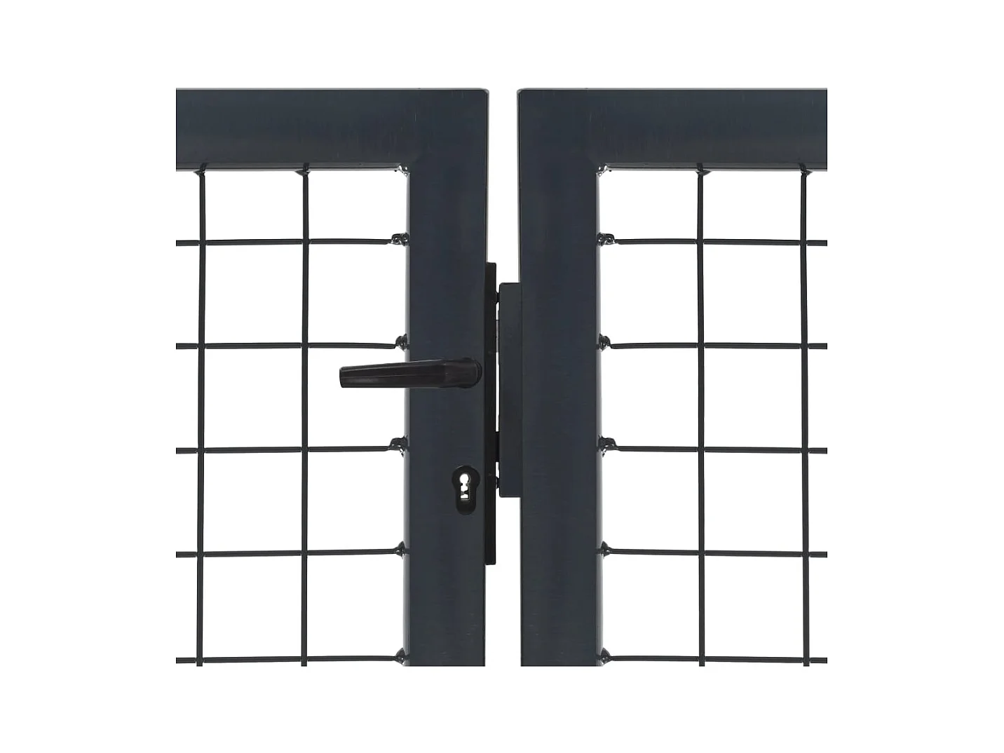 Portillon avec poteaux Acier 350 x 140 cm Anthracite