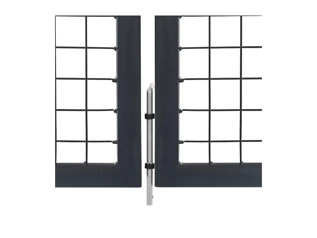Portillon avec poteaux Acier 350 x 140 cm Anthracite
