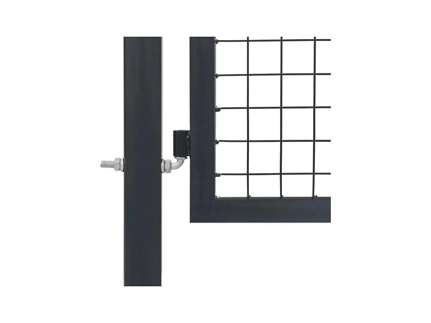 Portillon avec poteaux Acier 350 x 140 cm Anthracite