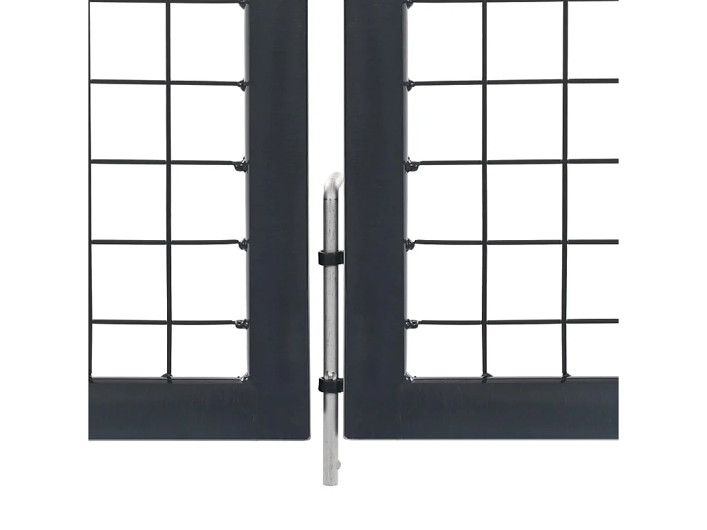 Portillon avec poteaux Acier 350 x 140 cm Anthracite