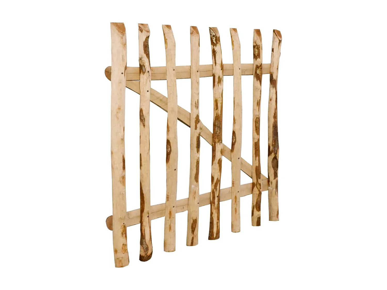 Portillon simple de clôture Bois de noisetier 100x90 cm