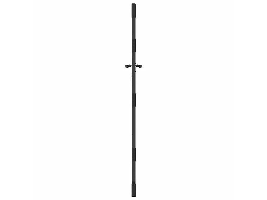 Schwarzes Gartentor 105 x 200 cm, pulverbeschichteter Stahl