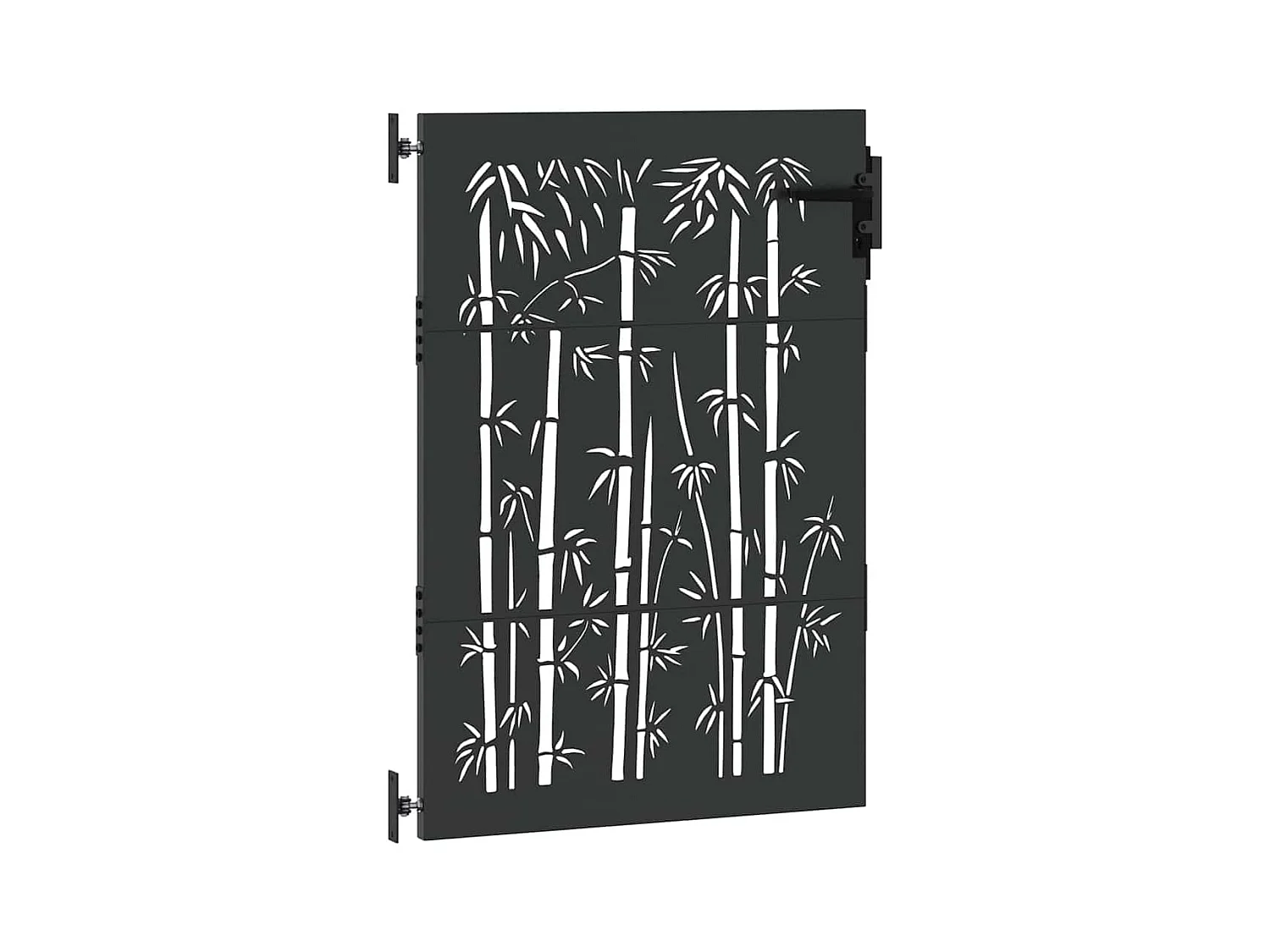 Porte de Jardin Noir 105 x 150 cm Acier peint par poudre