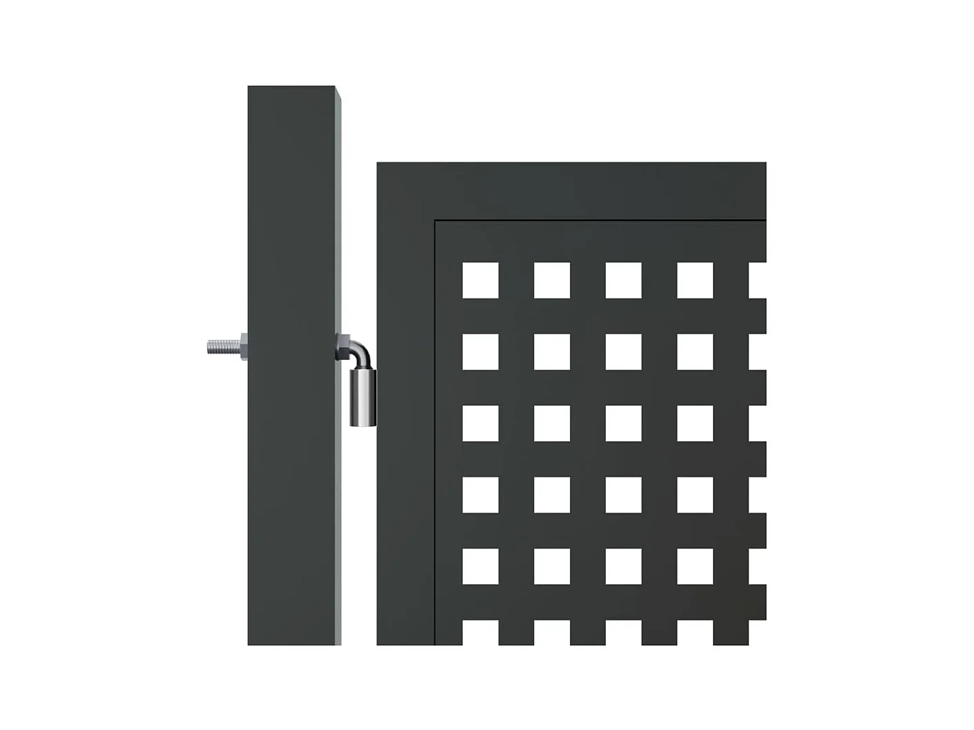 Puerta de jardín antracita de acero de 300 x 150 cm.