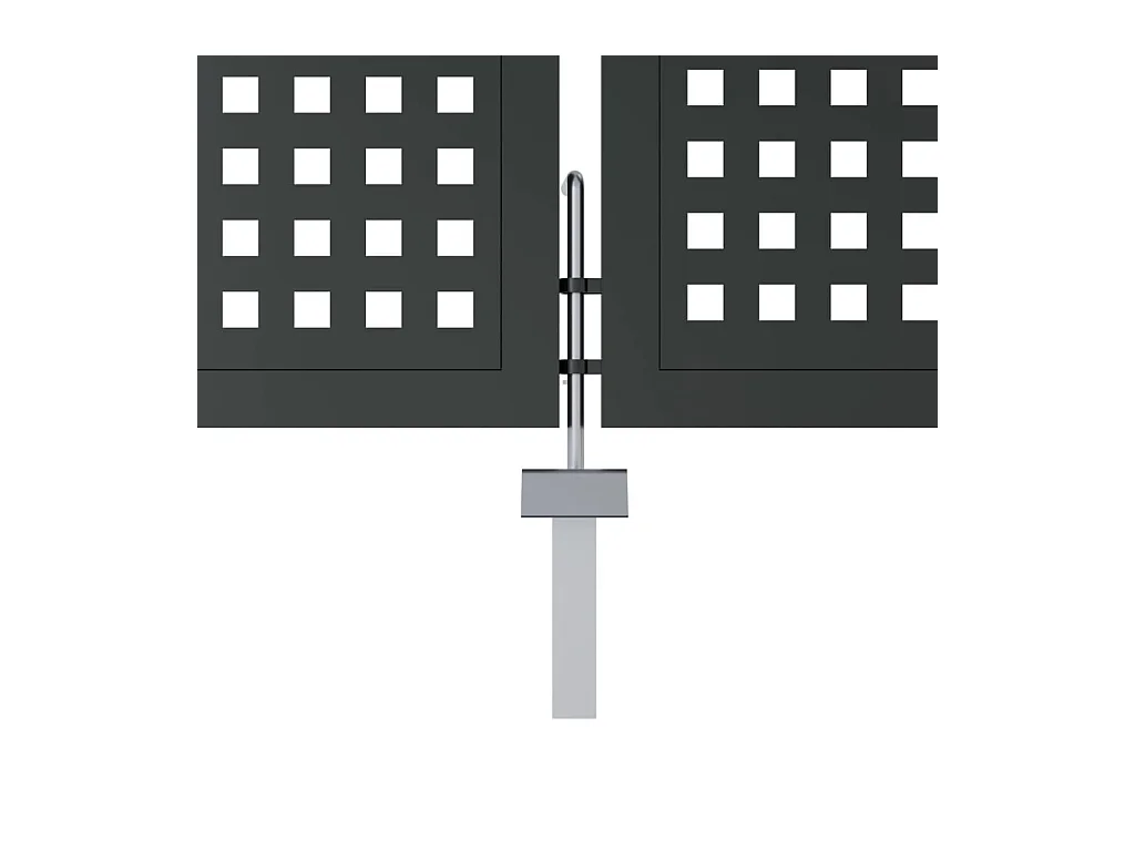 Puerta de jardín antracita de acero de 300 x 150 cm.