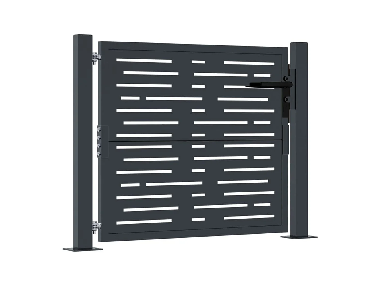 Portail de jardin anthracite 105x80cm acier conception de carré