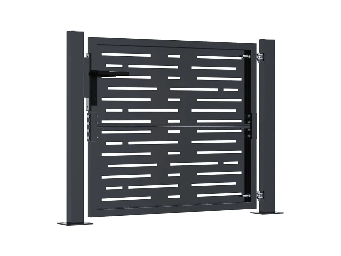 Portail de jardin anthracite 105x80cm acier conception de carré