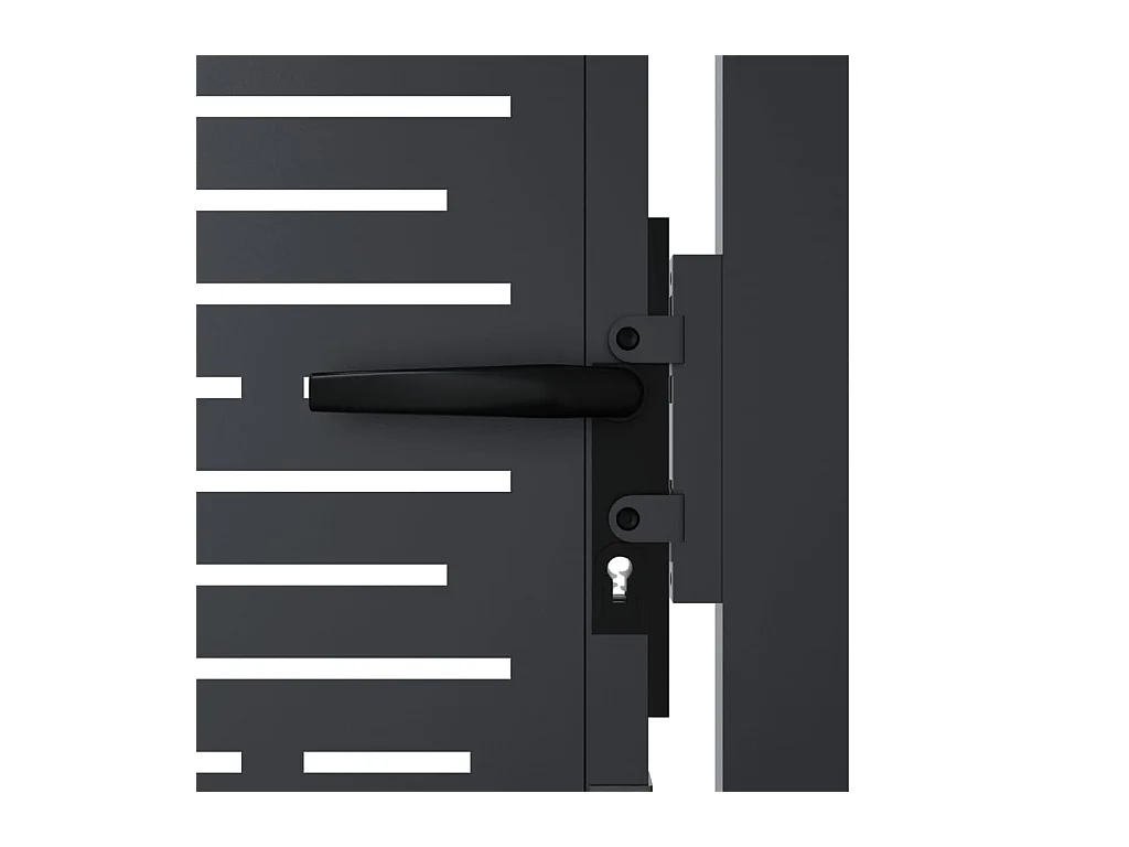 Portail de jardin anthracite 105x80cm acier conception de carré
