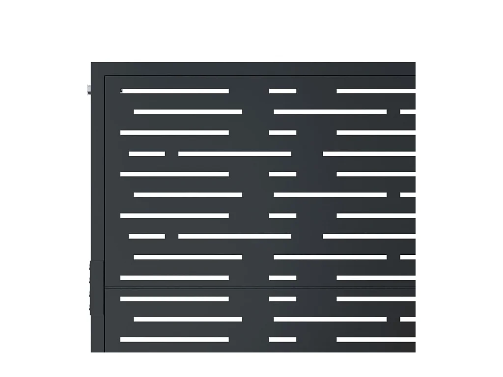 Portail de jardin anthracite 105x80cm acier conception de carré