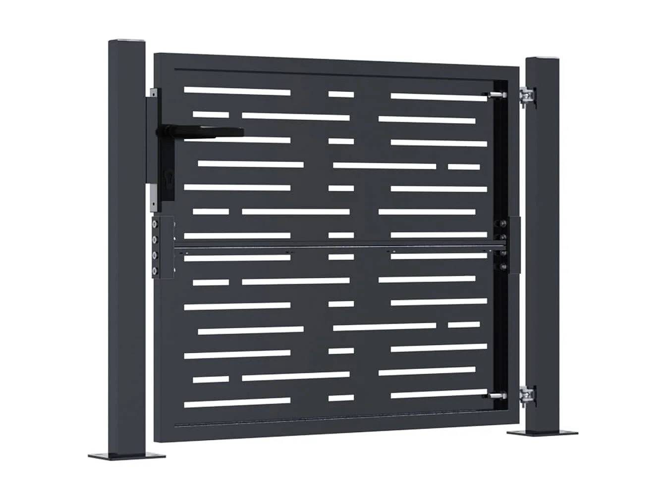 Portail de jardin anthracite 105x80cm acier conception de carré