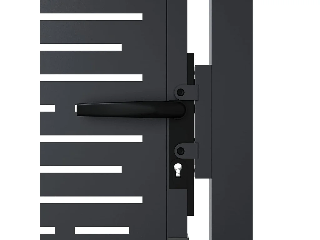 Portail de jardin anthracite 105x80cm acier conception de carré