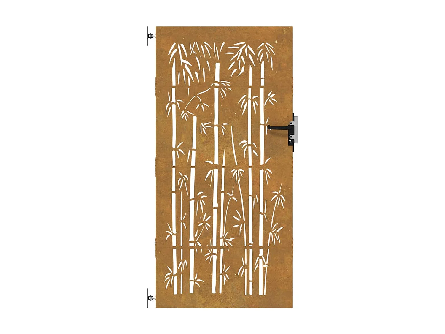 Gartentor 85x200 cm Cortenstahl Bambus Design